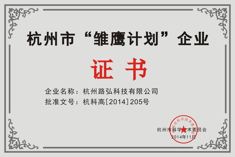 杭州市"雏鹰计划"企业